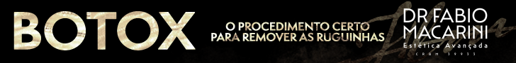 Banner promocional da Clínica Dr. Fábio Macarini – Estética Avançada, destacando o procedimento de Botox para suavização de rugas e linhas de expressão. A arte apresenta a mensagem "O procedimento certo para remover as ruguinhas", reforçando os benefícios estéticos do tratamento com toxina botulínica. O banner divulga os serviços do Dr. Fábio Macarini na área de estética avançada, convidando os interessados a conhecer o procedimento e agendar uma avaliação para rejuvenescimento facial.
