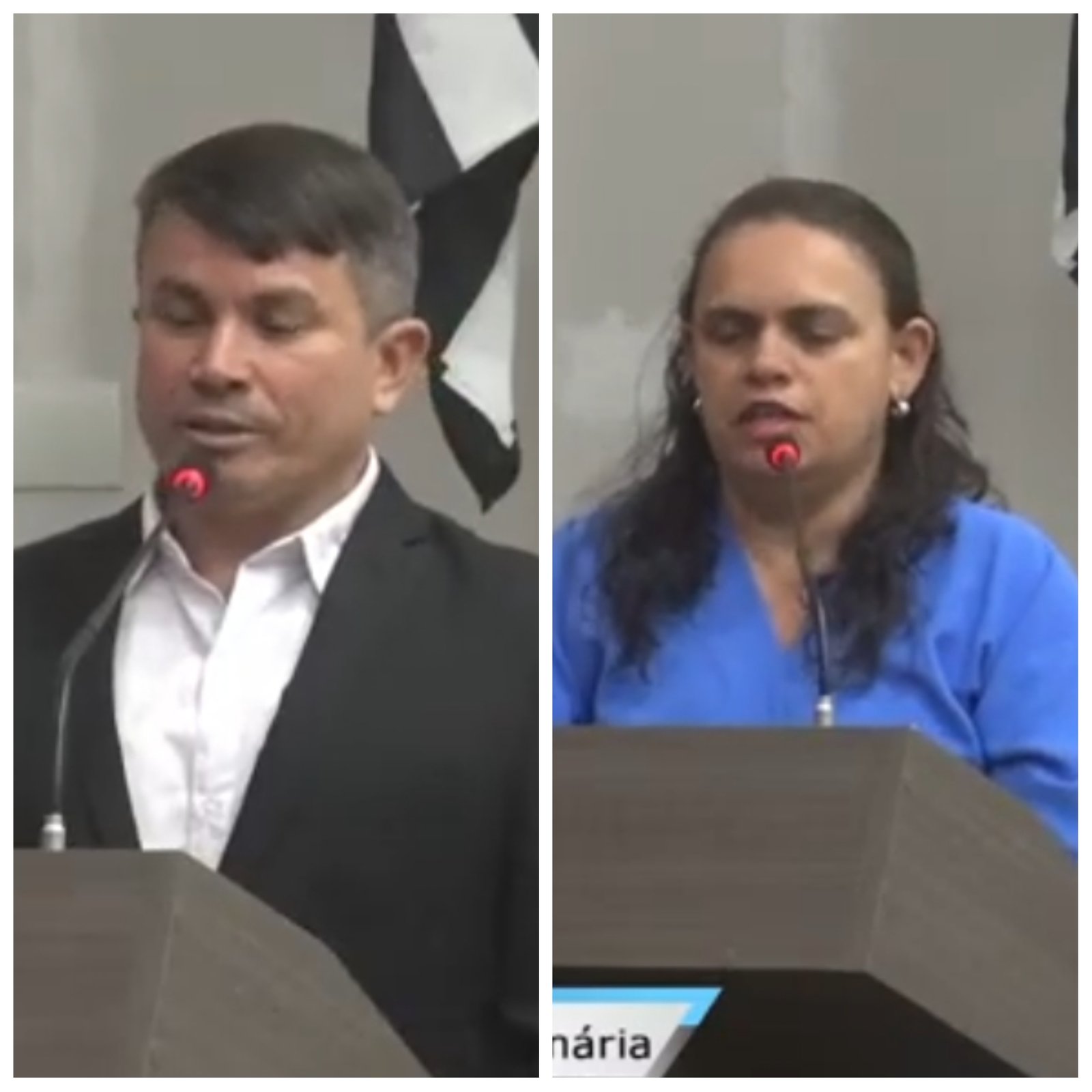 Discussão entre ex-vereadora e presidente da Câmara transforma sessão em bate-boca